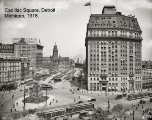Cadillac Square, Detroit , Michigan, 1916..jpg