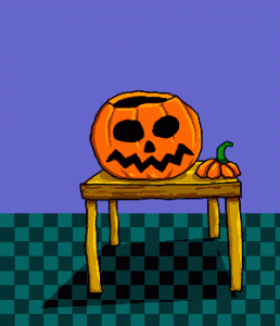 cat and pumpkin.gif