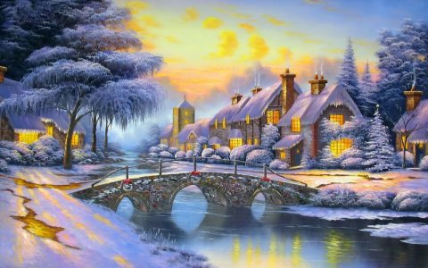 Winter-landscape-art-houses-river-bridge-snow.jpg