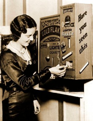 1931 Lighted Cigarette Vending Machine Vintage Photograph 8_5_ x 11_ Reprint.jpeg
