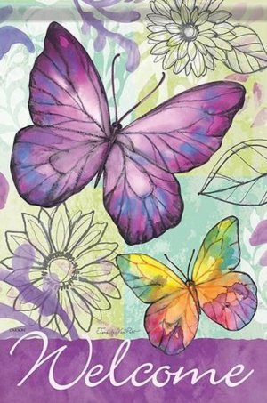 Watercolor Butterflies Garden Flag.jpeg