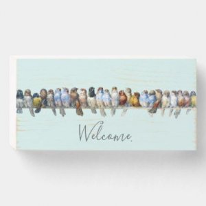 Birds on a Wire Welcome Wooden Box Sign _ Zazzle_com.jpeg