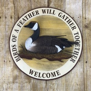 Canadian Goose Welcome Sign 3D Wood Birds Of A….jpeg