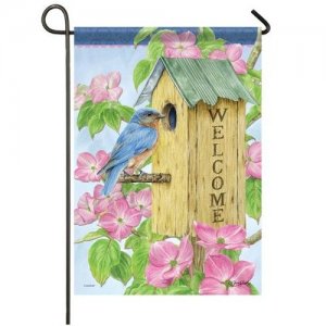 Dogwood Birdhouse Garden Flag, Small.jpeg