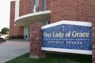 Image result for outside photo of our lady of grace church encino