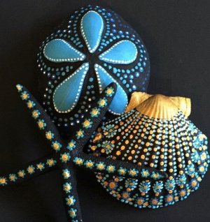 Painted rock & shells.jpg