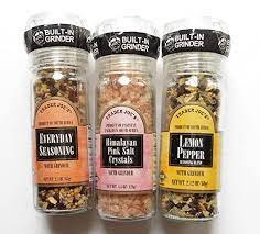 Amazon.com : Spices with Built-in Grinder Trader Joes Lemon Pepper,  Everyday Seasoning, and Himalayan Pink Salt- Bundle of 3 with one of Each  Kitchen Necessities : Grocery & Gourmet Food