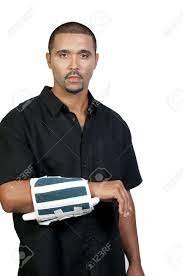 An African American Man With A Broken Arm Stock Photo, Picture And Royalty  Free Image. Image 7832143.