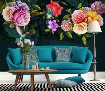 3D Hummingbird GNGN677 Wallpaper Mural Decal Mural Photo Sticker Decal Wall Self-Adhesive Wal...jpeg