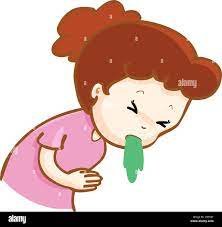 ill woman vomiting because food poisoning vector Stock Vector Image & Art -  Alamy