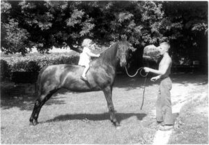 rdw astride Patsy with Dale 1948.jpg