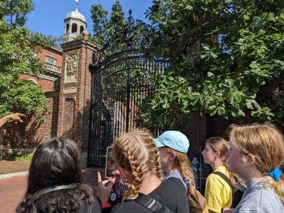 Boston highschool kids touring Harvard.jpg