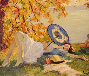 a a edward cucuel woman reclining by a lake.jpg