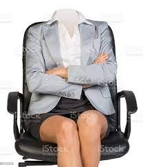 Young Woman Body Sitting In Chair Stock Photo - Download Image Now -  Decapitated, Women, The Human Body - iStock