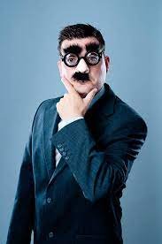Business Person With Fake Nose And Mustache Stock Photo - Download Image  Now - Artificial, Eyeglasses, Mustache - iStock