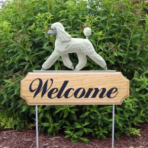 Poodle-Dog-Breed-Oak-Wood-Welcome-Outdoor-Yard-Sign-White-181404204762.jpg