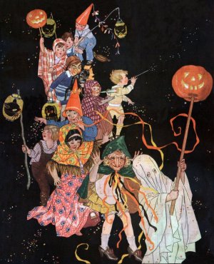 SUPERB! Halloween Parade! Vintage Halloween Illustration! Vintage HALLOWEEN Digital Download_...jpeg
