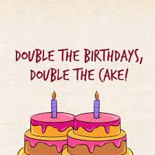 Double The Birthdays Double The Cake Confetti-exploding Greetings Card –  Boomf