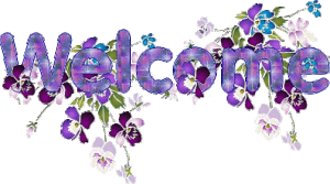 WelcomePurpleFlowers.gif