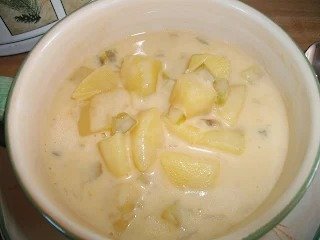 An additional up-close photo of Cream of Potato and Cheddar Cheese Soup_.JPG