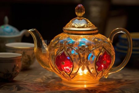 free-photos-a-golden-teapot-with-a-lighted-lamp-inside-creating-an-elegant-and-captivating-dis...jpg