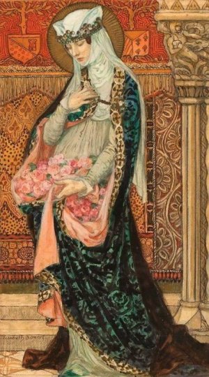 elizabeth sonrel portrait of a renaissance woman holding roses.jpg