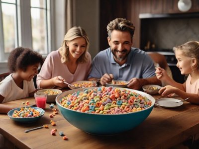 Default_a_family_dinner_with_a_big_bowl_of_colorful_cereal_on_2.jpg