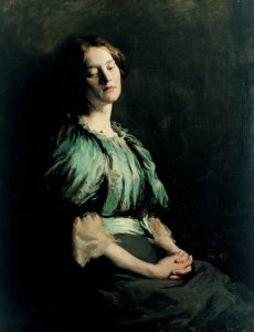 0 0 art orpen portrait of a woman wearing green william orpen 1899.jpeg