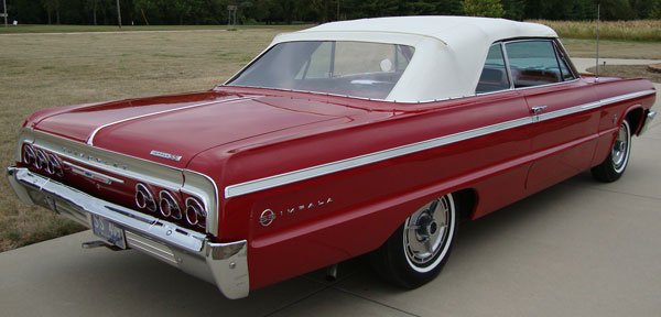 3rd Car = 1964 Checy Impala Super Sport 327CI 4spd (dark blue with white top).jpg