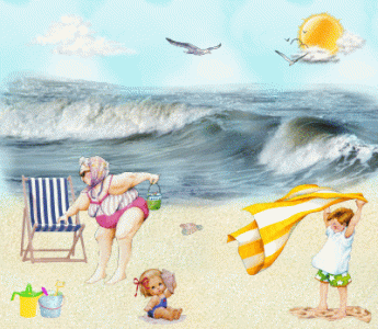 granny at the beach.gif