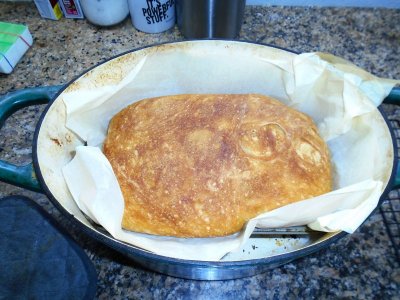 baked loaf in dutch oven.JPG