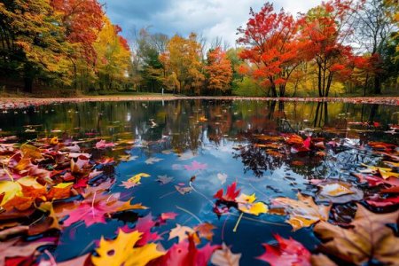 tranquil-pond-surrounded-by-colorful-autumn-foliage-and-fallen-leaves-photo.jpeg