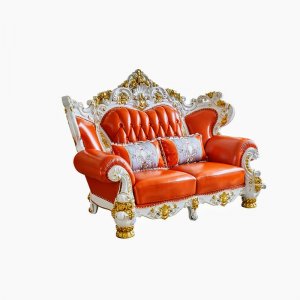 American+Cowhide+Solid+Wood+Carving+Sofa+81.89''+Upholstered+Loveseat.jpg