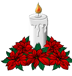 Candle & Poinsettias.gif