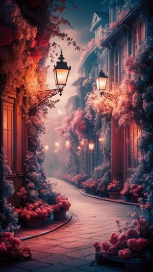 Enchanted Flower Street at Dusk.jpg