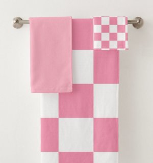 Pink Checkered Bath Towel Set Zazzle.jpg Pink Checkered Bath Towel Set Zazzle.jpg