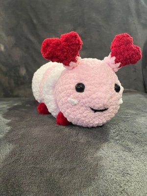 Crochet caterpillar, crochet valentine, valentine's Day gift, cute, valentine's Day, kids gift...jpg