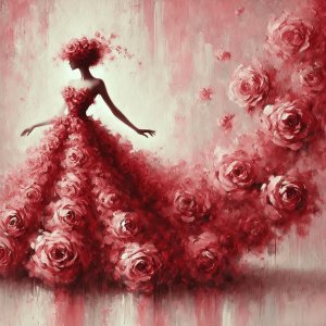 Impressionist Painting Valentine Gift For Her Fashion Decor Pink Romantic Wall Art Valentine D...jpg
