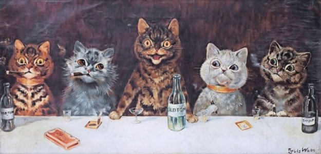 The Bachelor Party - Louis Wain .jpeg