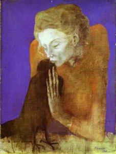 Pablo Picasso (Spanish artist, 1881–1973) Woman with a Crow. 1904..jpg