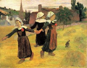 14 Eugène Henri Paul Gauguin (1848-1903).  Breton Girls Dancing (2).jpg