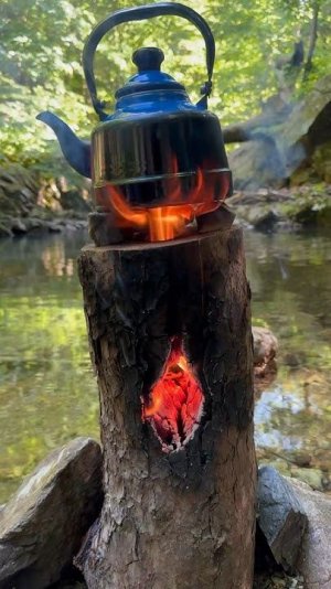 Kampta Kütük Ocakta Çay 🏕️🪵💦_ tea on a log stove in camp.jpg