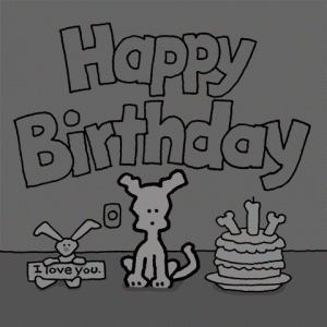 cartoon dog birthday.gif