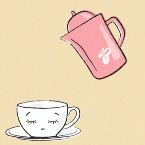 Coffee Blinking Eyes Cup.gif