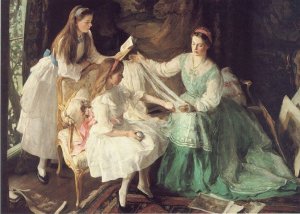 the tangled skein george harcourt 1917 oil c mother's day.jpg