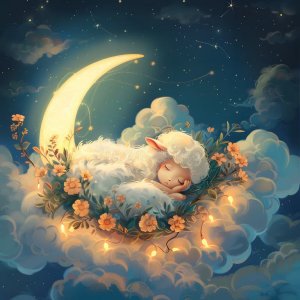 crescent-moon-climbing-plants-flowers-glowing-light-cute-chibi-lamb-sleeping-cloud-starry-sky-...jpg