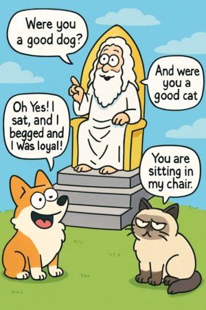 a dog cat heaven meme.jpg