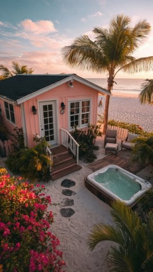 a tiny pink house with jacuzzi.jpg