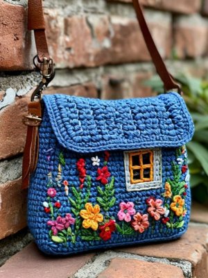 bag blue knitted house.jpg