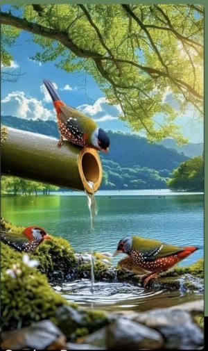 green birds water.jpg
